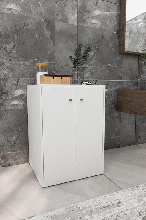 Veltra Kapaklı Çamaşır Makinesi Dolabı Kurutma Makinesi Alt Dolabı Beyaz