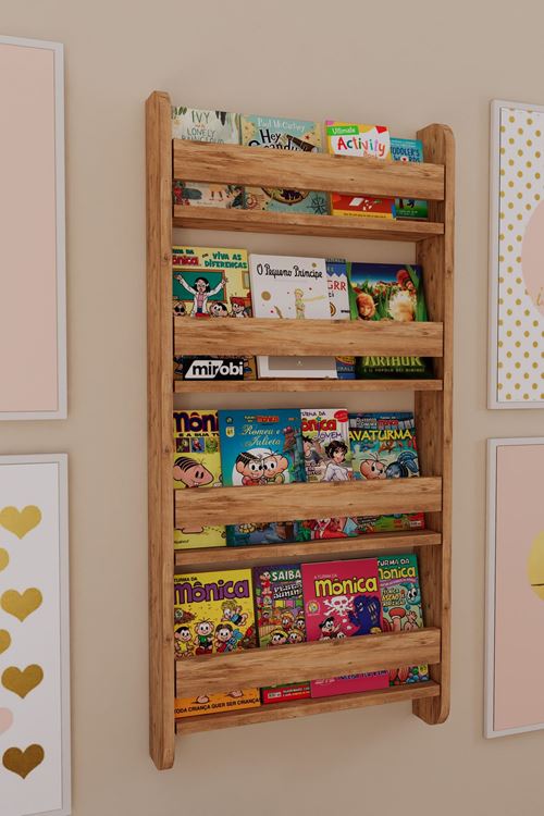 Lino 4 Raflı Montessori Kitaplık Eğitici Çocuk Kitaplığı Çocuk Odası Kitaplığı Atlantik Çam
