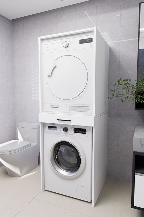 Serenity Banyo Dolabı Çamaşır ve Kurutma Makinesi Dolabı Beyaz