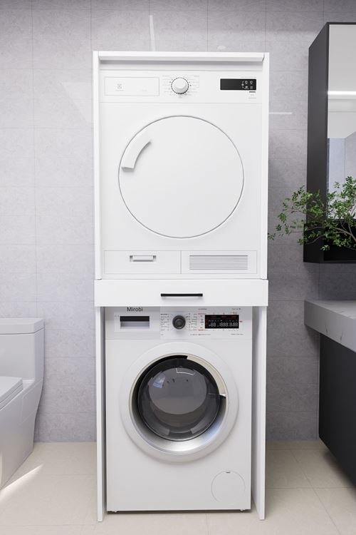 Serenity Banyo Dolabı Çamaşır ve Kurutma Makinesi Dolabı Beyaz