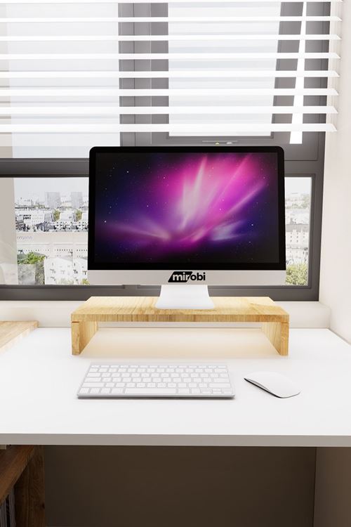 Kula Ekran Monitor Stant Altı Altlığı Organizer Stand Yükseltici Sehpa Çam