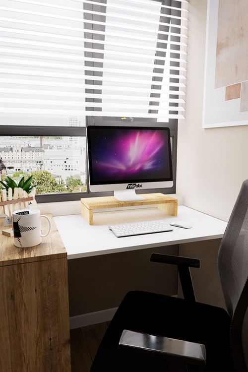Kula Ekran Monitor Stant Altı Altlığı Organizer Stand Yükseltici Sehpa Çam