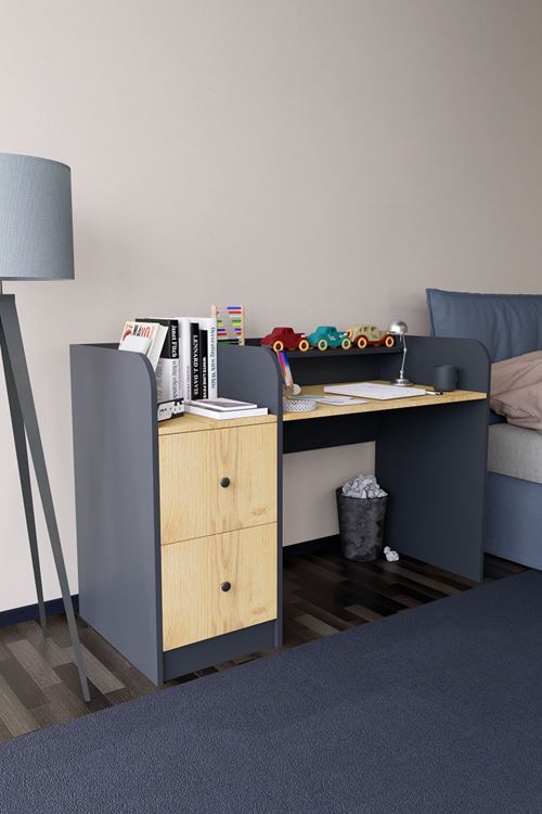Tilup Çalışma Masası Antrasit-ÇamÇocuk Odası Çalışma Masası Çekmeceli