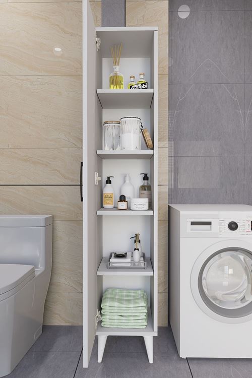 Tandem Çok Amaçlı Dolap Banyo Dolabı Beyaz