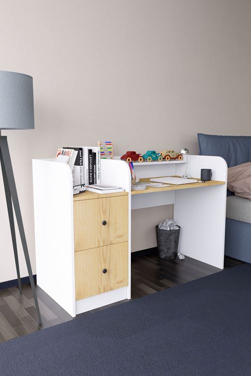 Tilup Çalışma Masası Beyaz-ÇamÇocuk Odası Çalışma Masası Çekmeceli