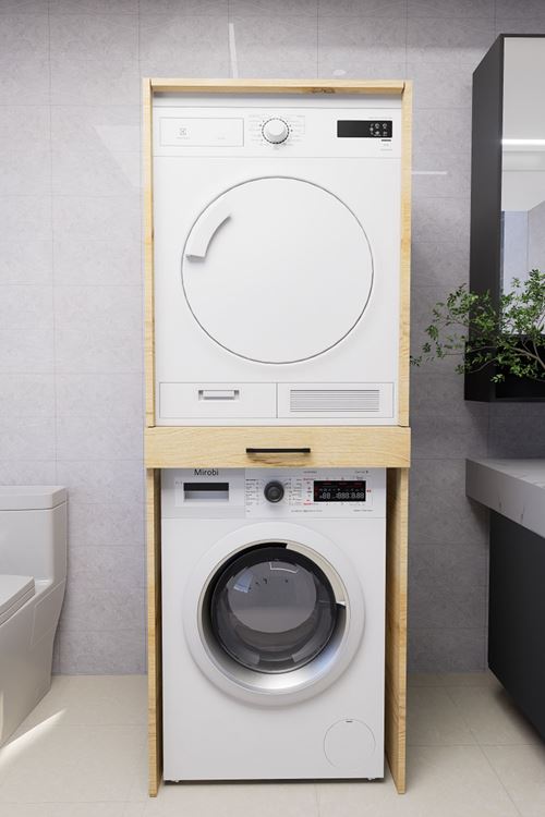 Serenity Banyo Dolabı Çamaşır ve Kurutma Makinesi Dolabı Çam