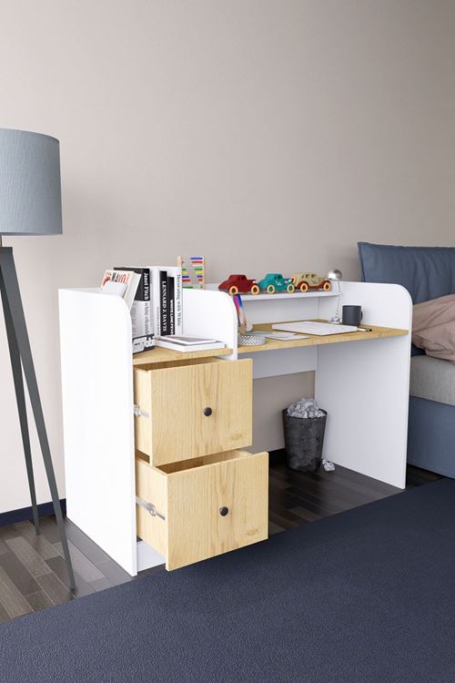 Tilup Çalışma Masası Beyaz-ÇamÇocuk Odası Çalışma Masası Çekmeceli