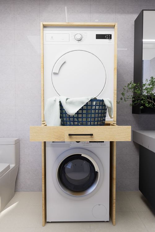 Serenity Banyo Dolabı Çamaşır ve Kurutma Makinesi Dolabı Çam