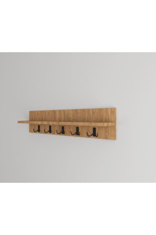 Riva Portmanto Elbise Askılığı, Duvar Askılığı 80 cm Çam