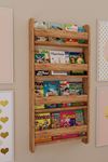 Lino 4 Raflı Montessori Kitaplık Eğitici Çocuk Kitaplığı Çocuk Odası Kitaplığı Atlantik Çam