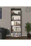 Modern 5 Raflı Kitaplık Dekoratif Kitaplık Antrasit