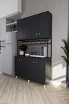 Nexar Kavhe Köşesi 8 Raflı Çok Amaçlı Mutfak Dolabı Antrasit